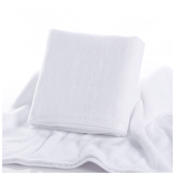 浴巾棉吸水白色星级酒店宾馆美容院用加大毛巾足疗洗浴汗蒸浴巾120g中厚75*35cm	